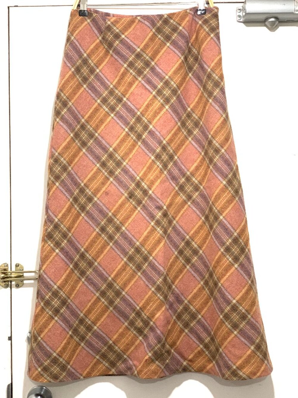 VINTAGE LAURA ASHLEY WOOL PLAID MAXI SKIRTS SIZE 10